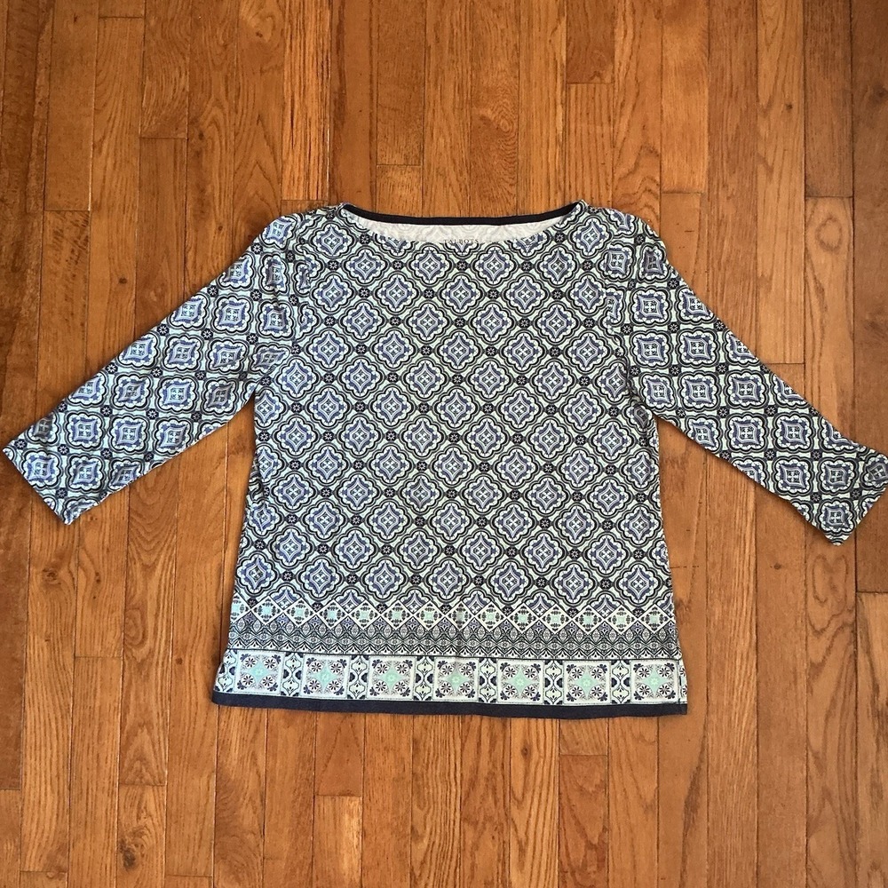 Talbots Cotton Blend Knit Top Size LARGE